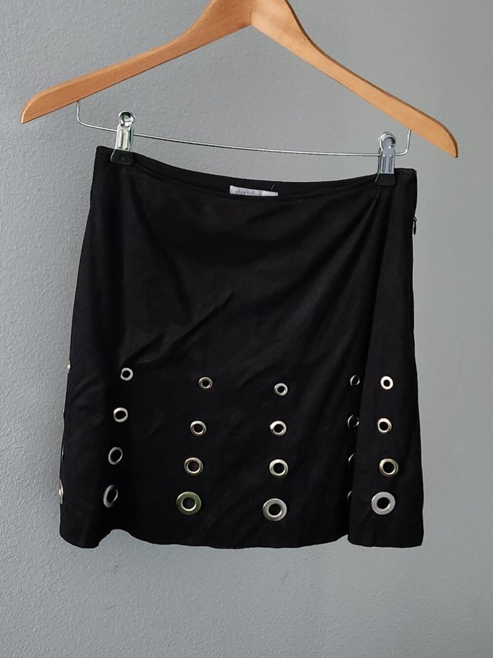 Charlotte Russe - Black Grommet Skirt - Small